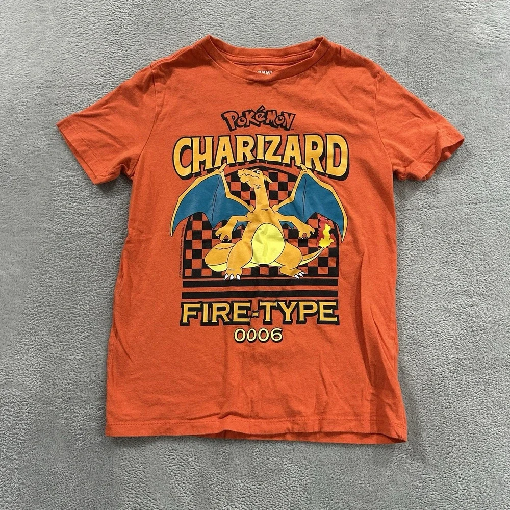 Old Navy TShirt Boys Kids L (10/12) Short Sleeve Tee Pokemon Charizard Graphic